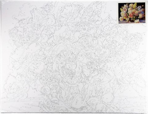 Zestaw kreatywny Malowanie po numerach 40x50cm Bukiet Flamingo Line (FSY222) Flamingo Line