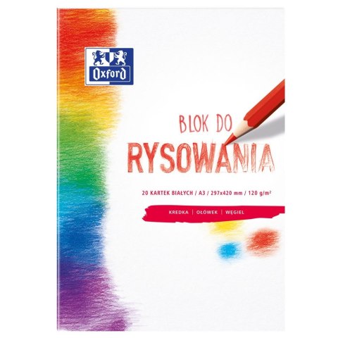Blok rysunkowy Oxford A3 biały 120g 20k Oxford (400093197) Oxford
