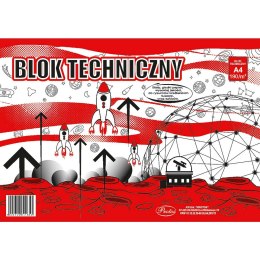 Blok techniczny Protos A4 biały 190g 10k Protos