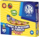 Farby plakatowe Astra w tubie kolor: biały 30ml 1 kolor. (83110904) Astra