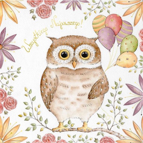 Kartka składana kw KARNET KW SÓWKA Henry (5907465668606) Henry