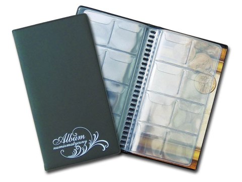 Klaser numizmatyczny Z NOTESEM czarny [mm:] 108x195 Warta (112-016) Warta