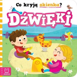 Książeczka edukacyjna Aksjomat Co kryją okienka? Dźwięki Aksjomat