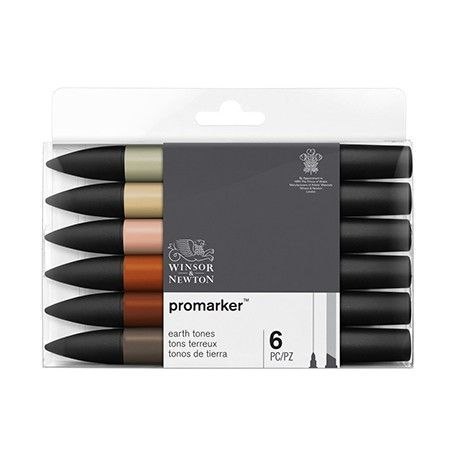 Marker specjalistyczny Zestaw 6szt earth tones Winsor (0290160) Winsor