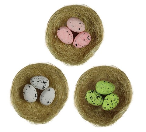 Ozdoba wielkanocna Craft-Fun Series Gniazdo z jajeczkami Titanum Titanum