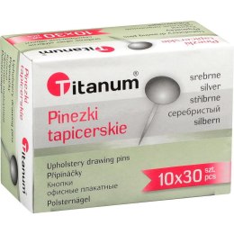 Pinezki tapicerskie Titanum srebrne 30 szt. Titanum