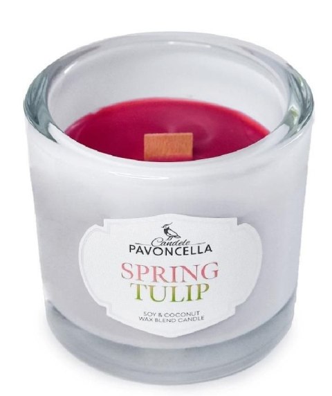 Świeczka ozdobna Classico Spring Tulip biała 170g Pavoncella (5905711530974) Pavoncella