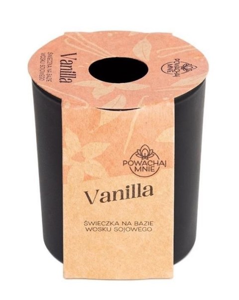 Świeczka ozdobna Powąchaj mnie Vanilla czarna 130ml Pavoncella (5906492907122) Pavoncella