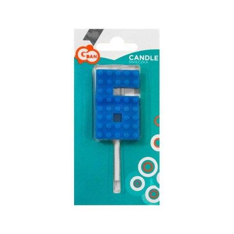 Świeczka urodzinowa klocki numer 6 Godan (7C-SUK6) Godan