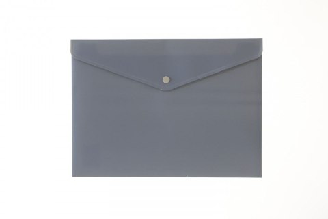 Teczka plastikowa na guzik MORANDI A4 szary ciemny Biurfol (TKM-A4-02) Biurfol