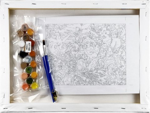 Zestaw kreatywny Malowanie po numerach 30x40cm Zwierzęta Flamingo Line (FC203) Flamingo Line