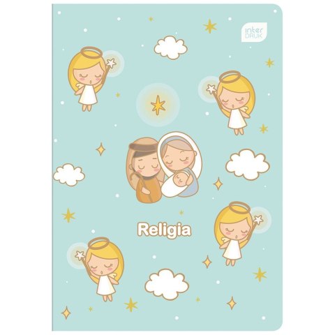 Zeszyt tematyczny Religia z poddrukiem A5 32k. 70g krata Interdruk (ZE32KF#RPOD) Interdruk