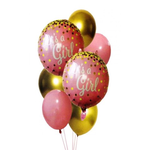 Balon foliowy zestaw balonów Girl 7szt. Antella (BCS-617) Antella