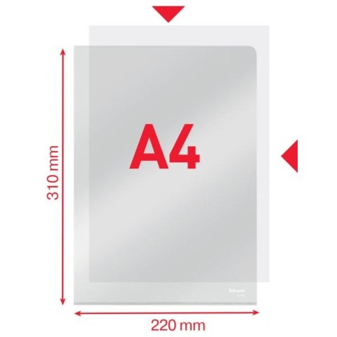 Ofertówka A4 kolor: przezroczysty typu L 150 mic. Esselte (55430) Esselte