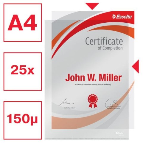 Ofertówka A4 kolor: przezroczysty typu L 150 mic. Esselte (55430) Esselte