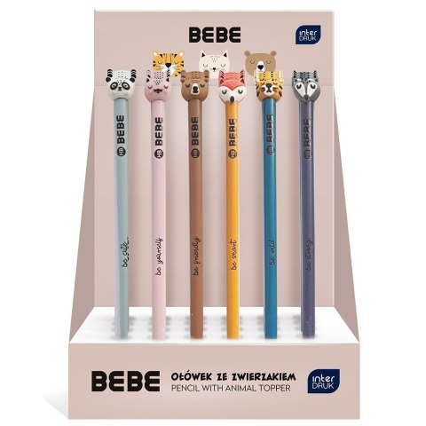 Ołówek BB FRIENDS ze zwierzakiem 24szt HB Interdruk (5902277349170) Interdruk