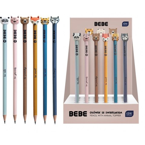 Ołówek BB FRIENDS ze zwierzakiem 24szt HB Interdruk (5902277349170) Interdruk