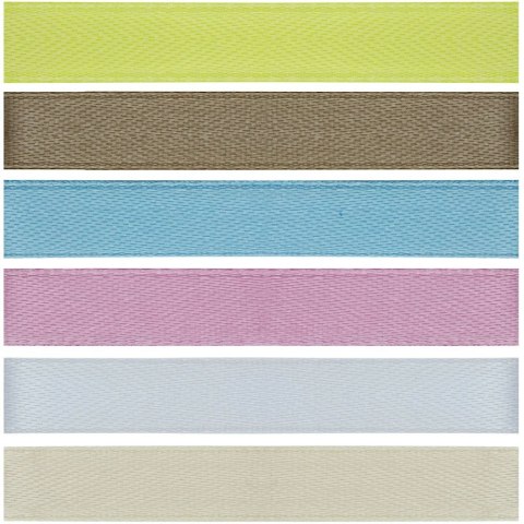 Wstążka Craft-Fun Series 2324015-A 6 kolorów 10x2 [mm x m] mix Titanum (1cmx2m) Titanum