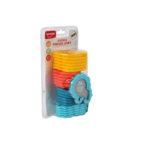 Zabawka edukacyjna Kształty Sensoryczne Zwierzątka Łańcuszek dla Niemowlaka Lean (7155) Lean