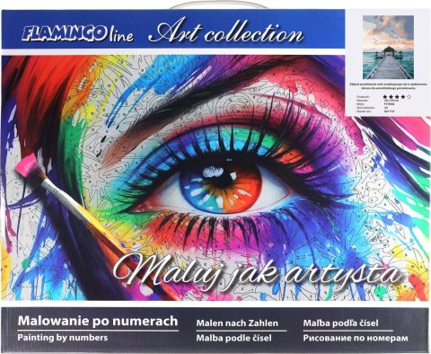 Zestaw kreatywny Malowanie po numerach 40x50cm Pomost nad morzem Flamingo Line (fyh036) Flamingo Line