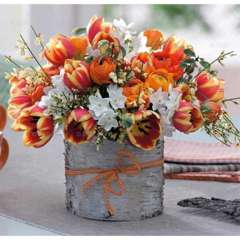 Kalendarz ścienny BUKIETY KWIATÓW WIELOPLANSZOWY 12K 320mm x 470mm Lucrum (RW14) Lucrum