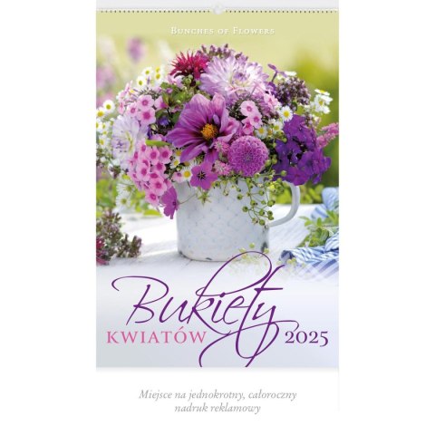 Kalendarz ścienny BUKIETY KWIATÓW WIELOPLANSZOWY 12K 320mm x 470mm Lucrum (RW14) Lucrum