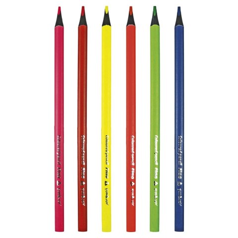 Kredki ołówkowe trójkątne 6 kol. 6 kol. Fun&Joy Fun&Joy