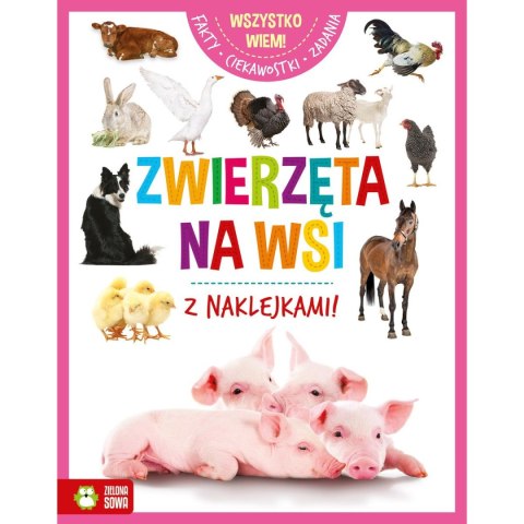 Książeczka edukacyjna zwierzęta na wsi rosne i poznaję Zielona Sowa (9788376238708) Zielona Sowa