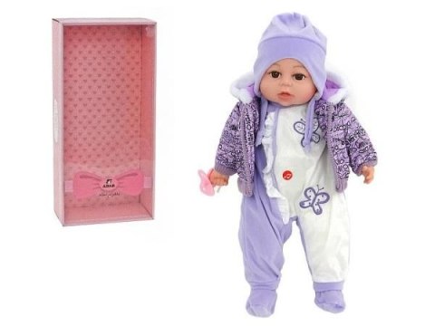 Lalka bobas z polskim dźwiękiem, śpiewa i mówi po polsku, ze smoczkiem; BOX [mm:] 450 Adar (505384) Adar