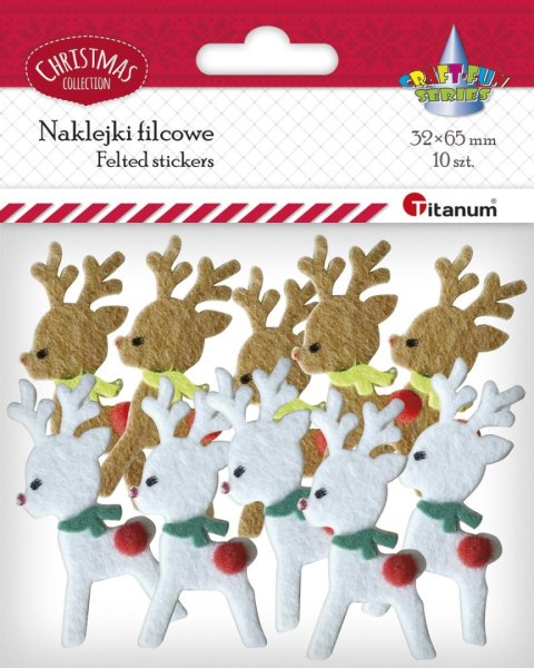 Naklejka (nalepka) Craft-Fun Series filcowe 3D renifery Titanum Titanum