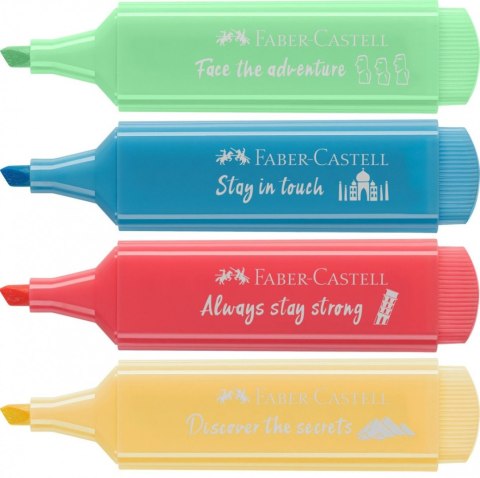 Zakreślacz Pastelowy 4 kol. wkład mix 1,0-5,0mm Faber Castell (254625 FC) Faber Castell