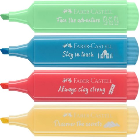 Zakreślacz Pastelowy 4 kol. wkład mix 1,0-5,0mm Faber Castell (254625 FC) Faber Castell