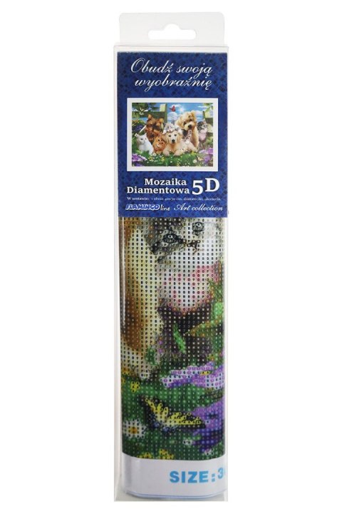 Zestaw kreatywny Diamentowa mozaika 30x40cm Psy i koty Flamingo Line (TBS01371-02(22)) Flamingo Line