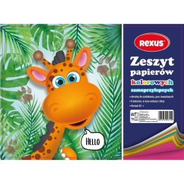 Zeszyt papierów kolorowych Rexus samoprzylepny A5 80g 8k [mm:] 231x169 (609741) Rexus