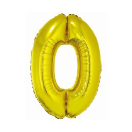 Balon foliowy Godan Smart cyfra 0 złota 76cm (CH-SZL0) Godan