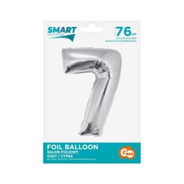 Balon foliowy Godan Smart cyfra 7 srebrna 76cm (CH-SSR7) Godan