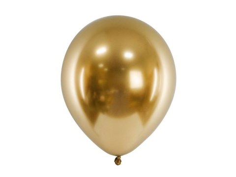 Balon gumowy Partydeco Metalizowane Glossy złoty 260mm (CHB1-019-50) Partydeco