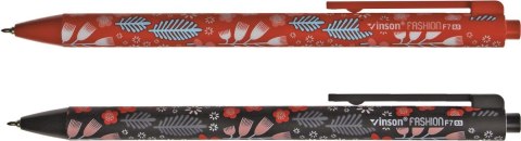 Długopis olejowy FLOWER F7 KWIATKI wkład niebieski 0,5mm Vinson Vinson
