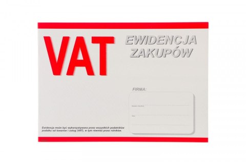 Druk offsetowy rejestr zakupów VAT A4 A4 20k. Stolgraf (P3) Stolgraf