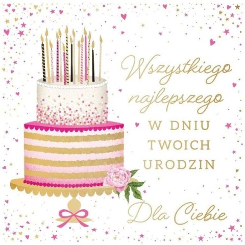 Kartka składana urodziny [mm:] 150x150 Art Nuvo (5902973358674) Art Nuvo