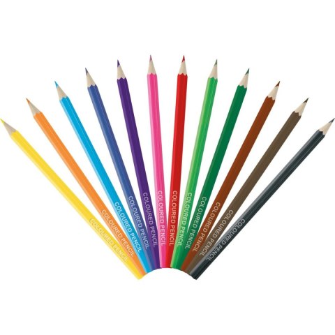 Kredki ołówkowe sześciokątne 12 kol. 12 kol. Titanum Titanum