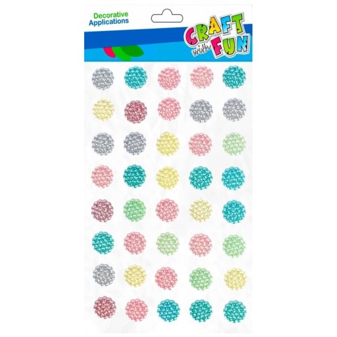 Kryształki Samoprzylepne Perełki mix Craft With Fun (501483) Craft With Fun