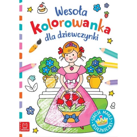 Książeczka edukacyjna Aksjomat Wesoła kolorowanka dla dziewczynki. Stroje małej księżniczki Aksjomat