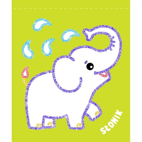 Książka dla dzieci Brokatowy obrys. Z konikiem