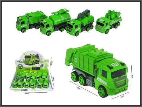 Samochód metalowy, służby miejskie 13cm z napędem 4-rodzaje Hipo (HX127) Hipo