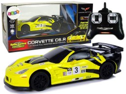 Samochód Lean R/C 1:24 Corvette Żółte C6.R 2.4 G Światła (9734) Lean