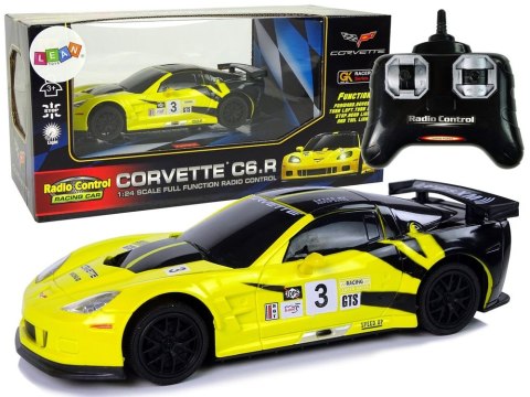 Samochód R/C 1:24 Corvette Żółte C6.R 2.4 G Światła Lean (9734) Lean