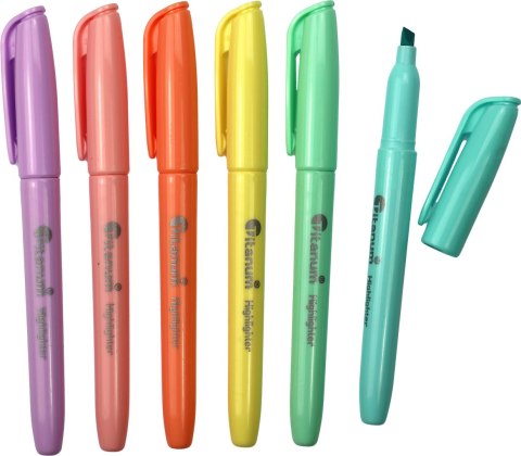 Zakreślacz wkład 6 kolorów 1-4mm Titanum (T01060486) Titanum