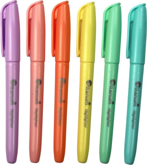 Zakreślacz wkład 6 kolorów 1-4mm Titanum (T01060486) Titanum