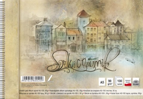 Blok artystyczny A5 100g 100k [mm:] (mix)x(mix) Kreska Kreska